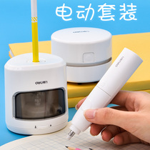 Deleci electric pencil sharpener childrens students male and female office pencil sharpener automatic and easy pencil sharpener thickness adjustable pencil sharpener automatic pencil sharpener art pencil sharpener