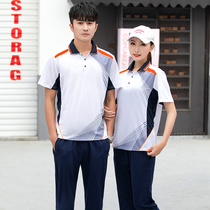 Spring Summer Short Sleeve Table Tennis Clothing Mens Suit Womens Speed Dry Door Ball Badminton Tug-of-war Tracksuit Pants