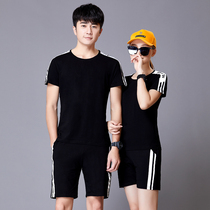 Pure cotton badminton suit mens and womens sports suit ping-pong shirt shorts badminton tug-of-war training suits customised