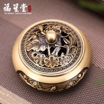 Pure copper incense burner home large sandalwood stove pan incense burner incense burner mosquito stove