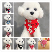 Original handmade pet scarf and wind dog triangle towel saliva towel cat dog bib Teddy golden hair