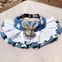 Джинсовый, в цветочек