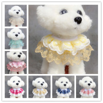 Dog saliva towel scarf scarf cat scarf pet lace bib cat saliva towel big small and medium Teddy bib