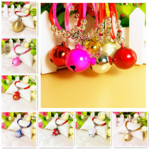 Pet necklace dog cat eye bell collar golden hair Satsuma copper bell collar medium and large dog accessories