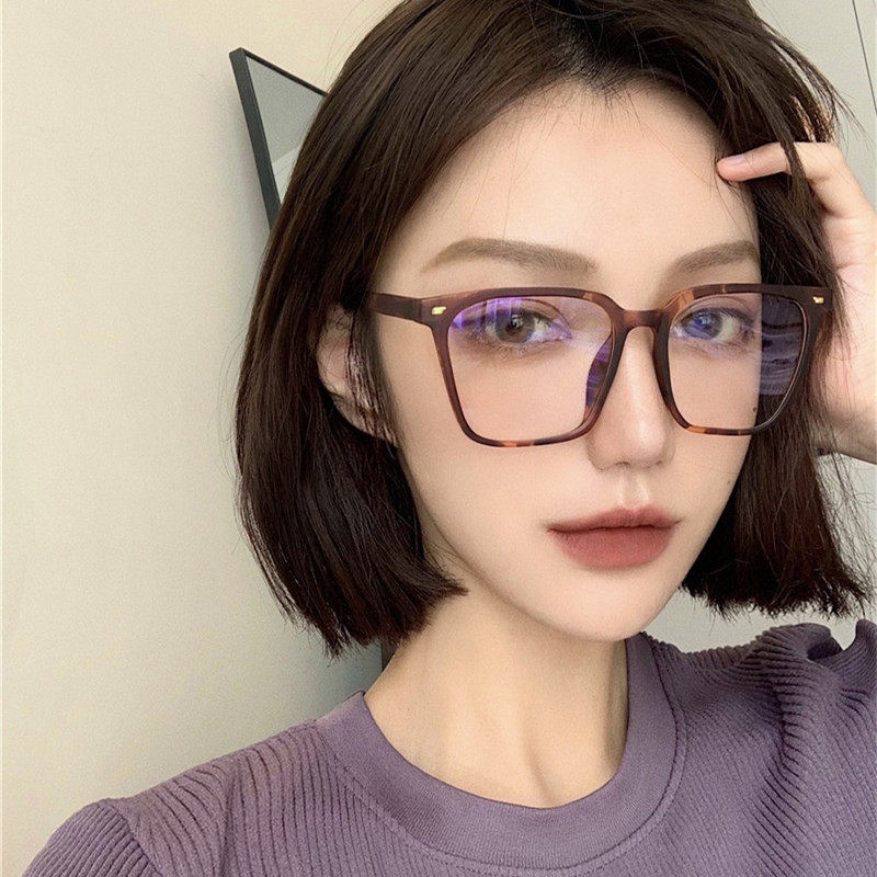 Ultra-light TR90 glasses myopia female Korean version of the tide net red model big face is thin can be equipped with a degree eye frame ins wind