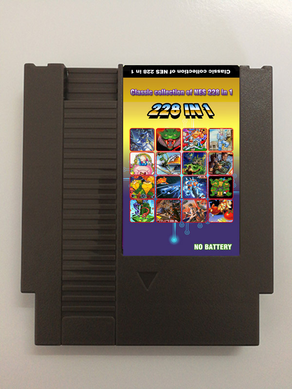 New American version of the console 8 bit game large capacity card NES 72pin 228 one Ninja Frog Warriors