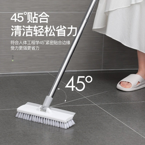 Увеличение двух -в одном ванной комнате с двойным использованием туалетной щетки для очистки плитки