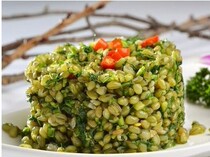 Quick-frozen and refreshing greens wheat wheat grain wheat kernel peeled green wheat grain green wheat ears coarse grain 400 gr