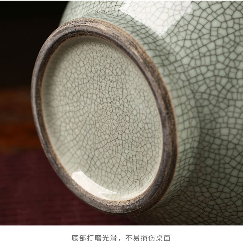 Crack in jingdezhen ceramics glaze antique vase pomegranate bottles of modern Chinese style living room decoration mesa ears furnishing articles