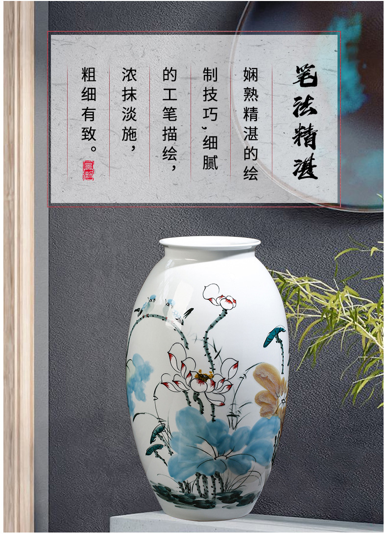 The Master of jingdezhen ceramic vase hand made blue and white porcelain decoration decoration household act the role ofing is tasted furnishing articles