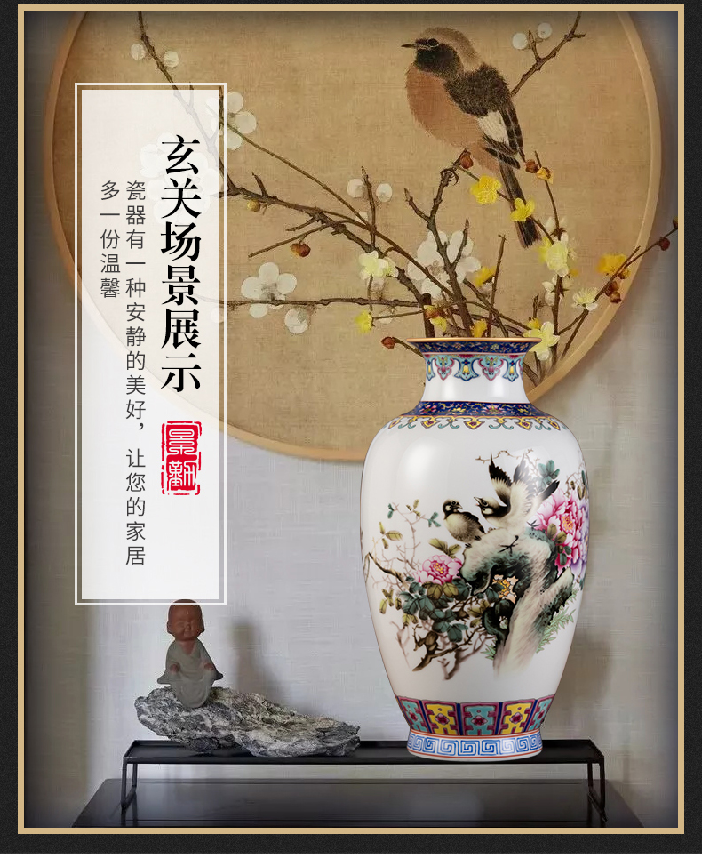 Jingdezhen ceramics, vases, flower arrangement sitting room of Chinese style of TV ark, furnishing articles study ancient frame decoration