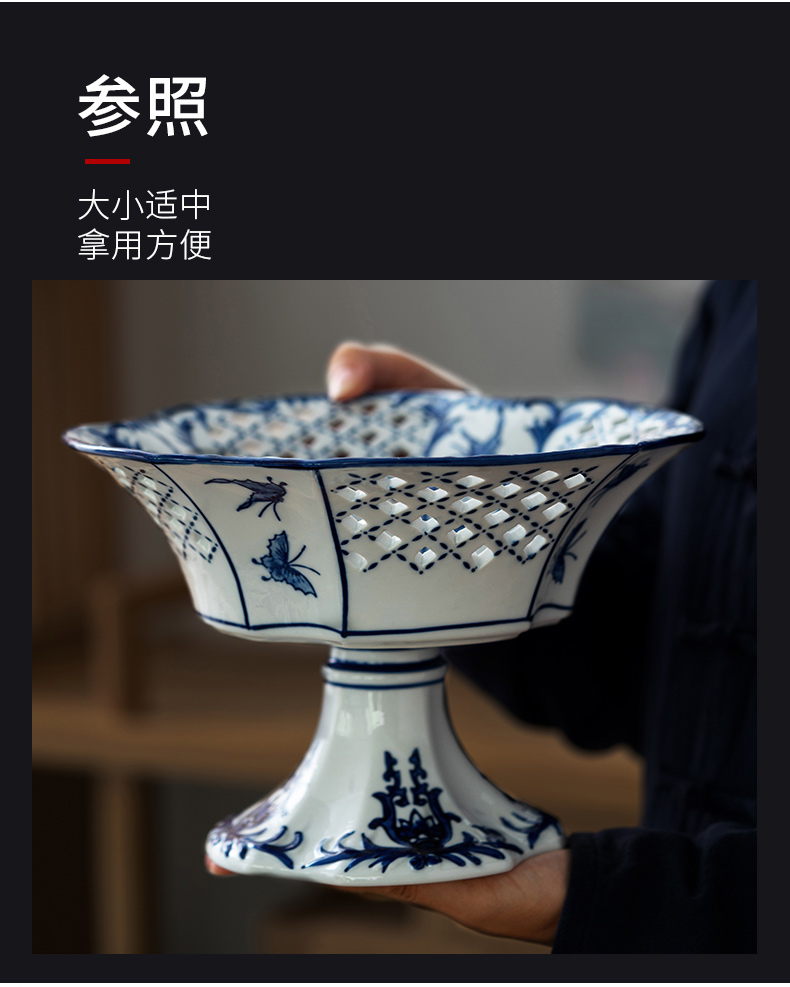 Jingdezhen ceramic tea tray dried fruit best high inventory, the heart of Japanese fruit compote dish tray for Chinese Buddha