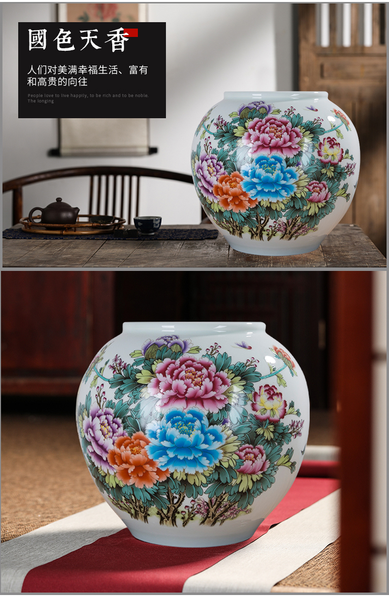 Jingdezhen ceramics archaize the ancient philosophers figure vase large flower arranging Chinese style household adornment handicraft furnishing articles sitting room