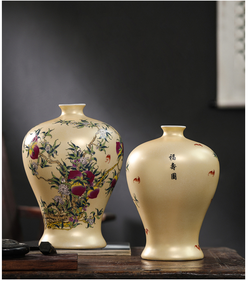 Xiantao live figure 417 jingdezhen ceramics vase gold bottle name plum modern fashionable household decoration furnishing articles