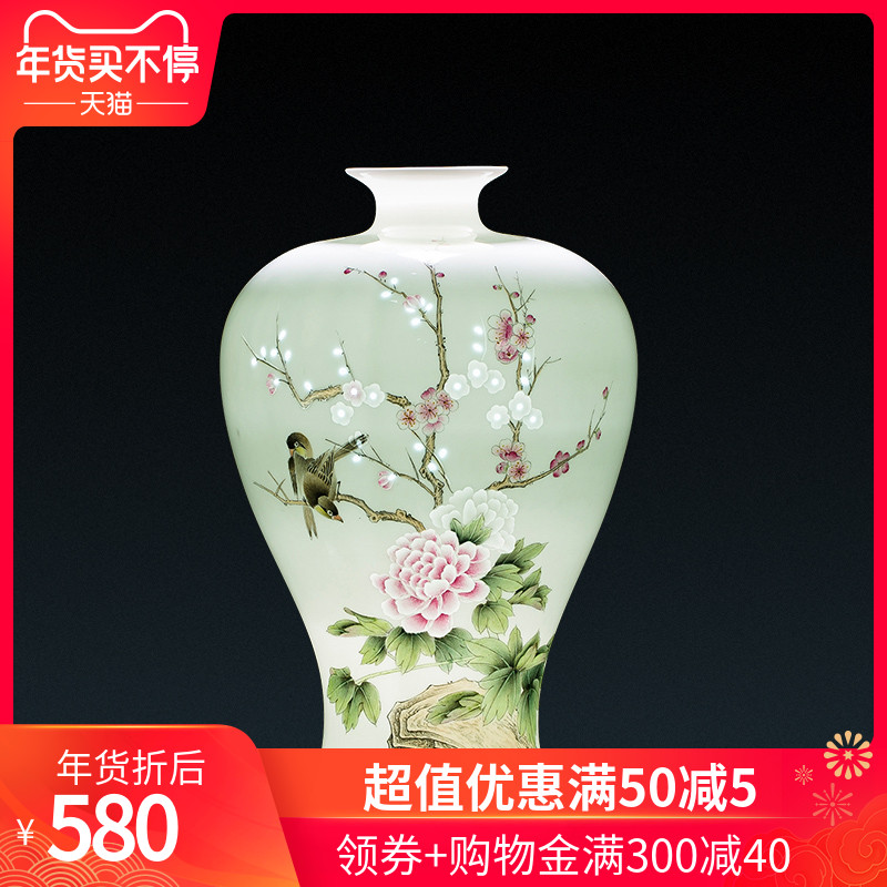 Jingdezhen ceramics manual hand - made vases under glaze color porcelain insulator knife clay flower arrangement sitting room place, household act the role ofing is tasted