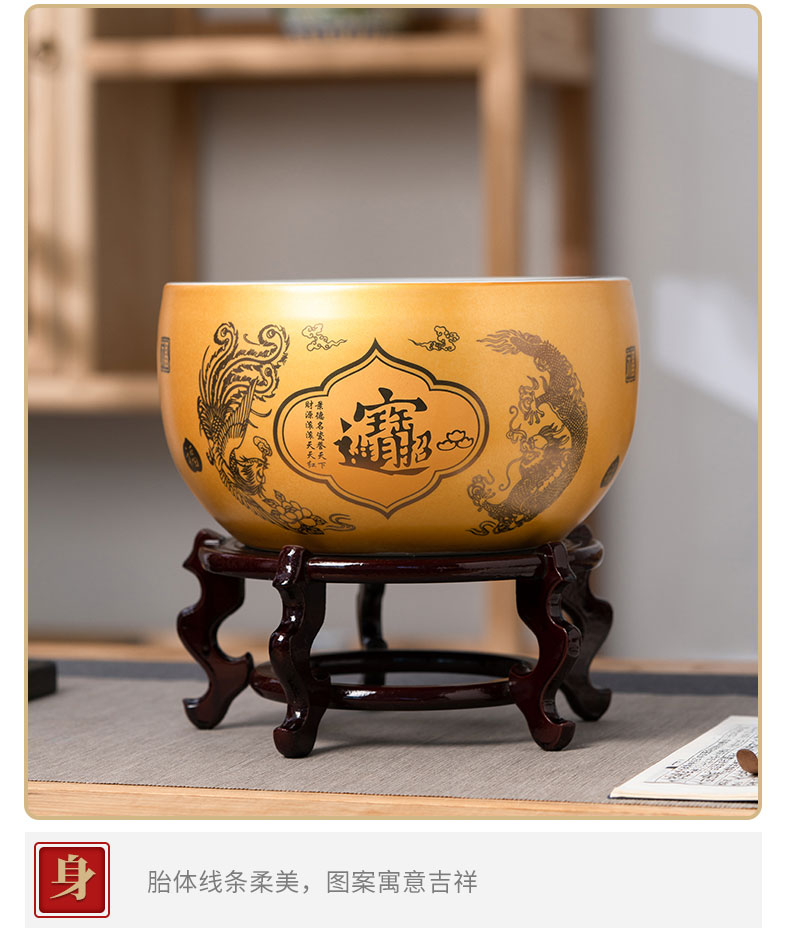 Jingdezhen ceramics cornucopia sitting room porch aquarium decorative gift furnishing articles furnishing articles hydroponic flower pot open