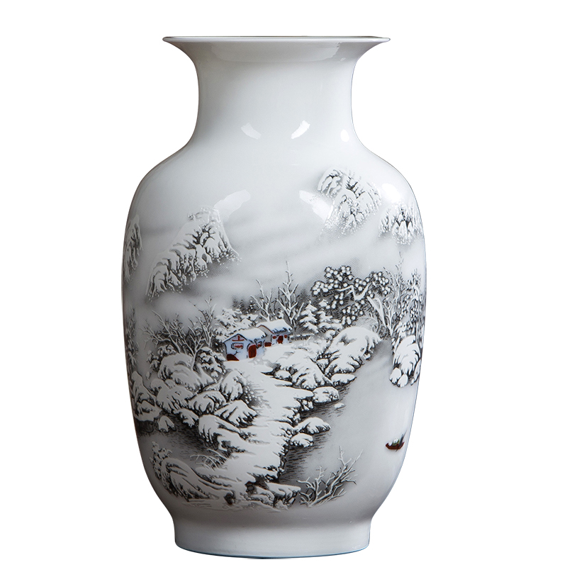Rich ancient frame furnishing articles of jingdezhen porcelain ceramics dried flower vases, flower arrangement sitting room small home decoration arts and crafts