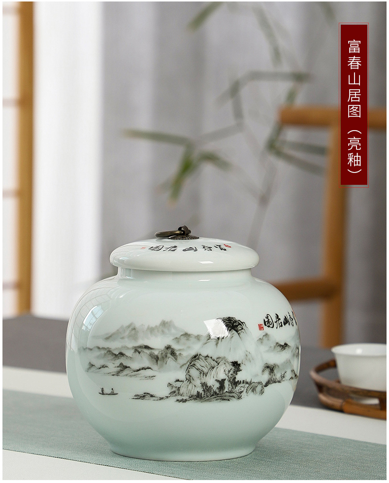 Jingdezhen ceramics by hand storage tank with cover grain in traditional Chinese medicine food rice, cooking pot pot sitting room place