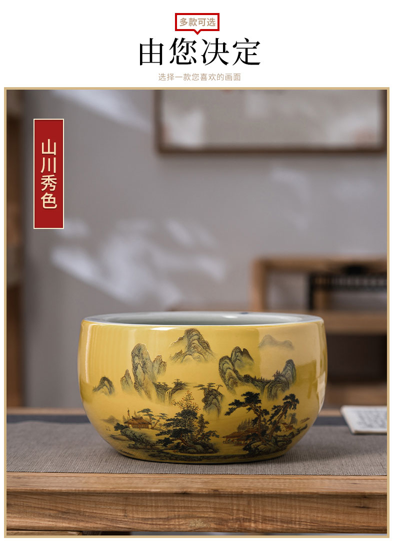 Jingdezhen ceramics cornucopia sitting room porch aquarium decorative gift furnishing articles furnishing articles hydroponic flower pot open