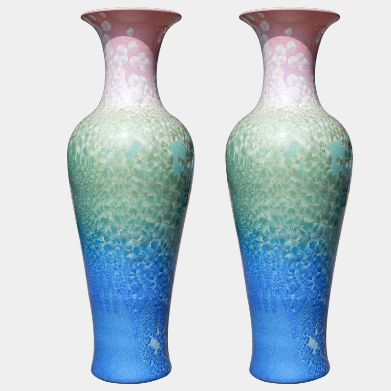 Jingdezhen ceramics crystalline glaze of large vase household hotels sitting room adornment ornament