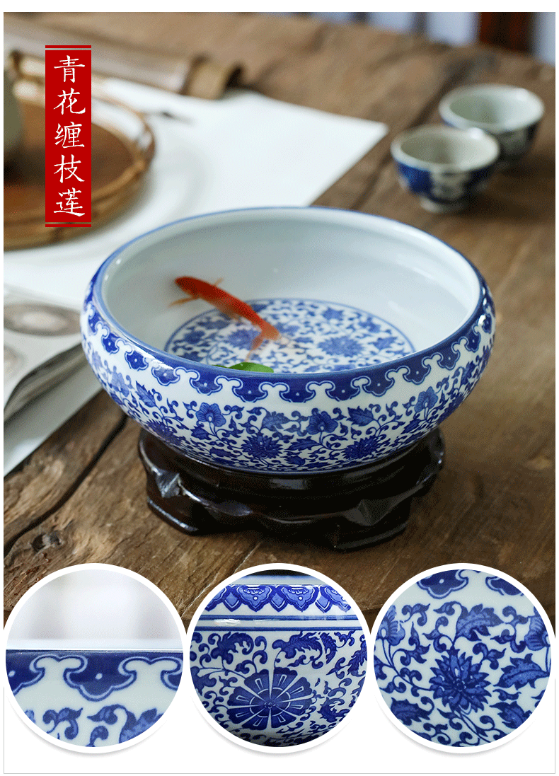 Jingdezhen ceramics tea table ashtray creative modern Chinese style restoring ancient ways is themed restaurant office furnishing articles in the living room