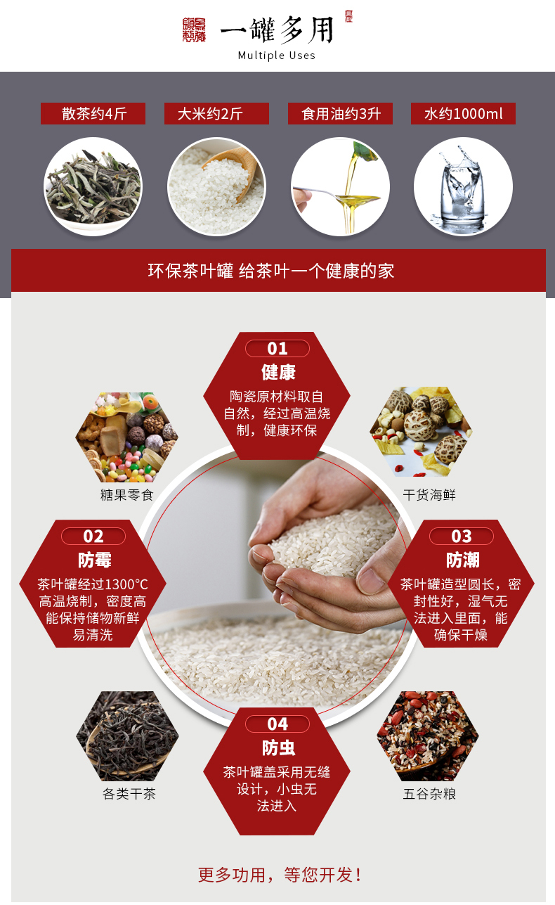 Jingdezhen pastel storage tank checking ceramic with cover grain in traditional Chinese medicine food rice, cooking pot pot furnishing articles