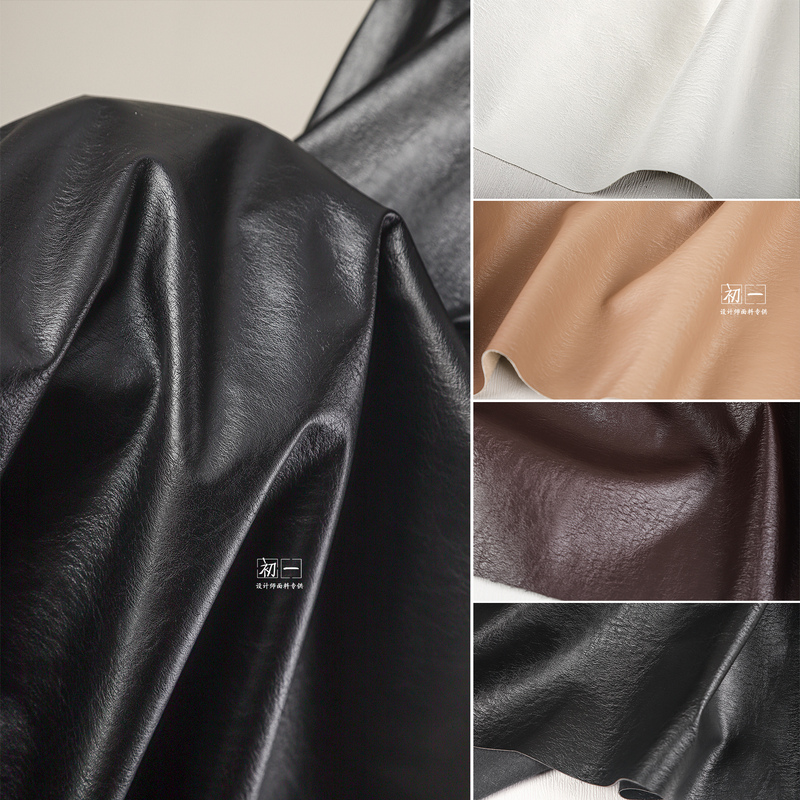 Matte Cowhide Texture Leather Fabric, Wear-Resistant and Waterproof Pu Imitation Leather Jacket, Windbreaker Jacket Designer Fabric