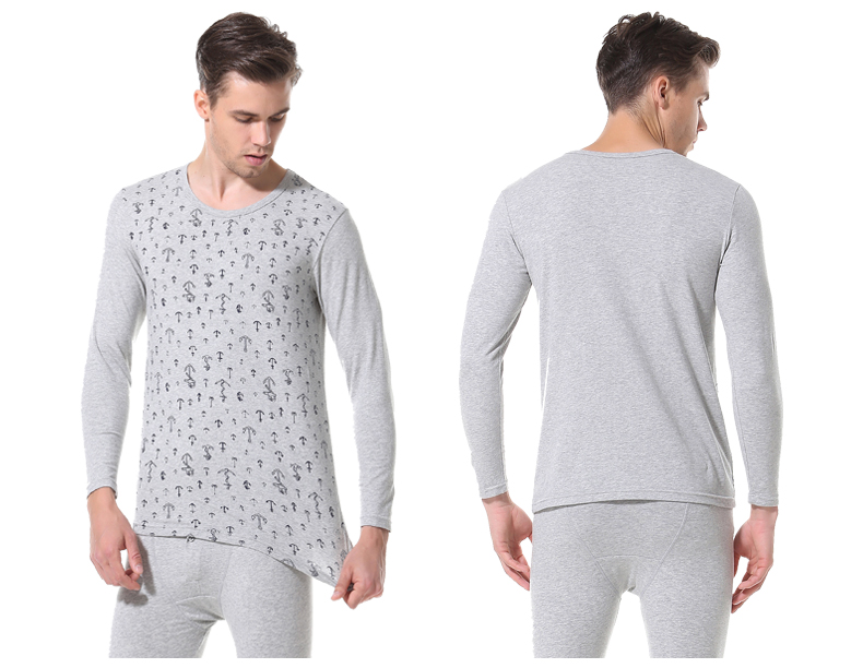 A & Bab bộ đồ ấm áp cho nam mùa thu và mùa đông cotton ammonia in cổ tròn phù hợp với quần dài thoải mái cho nam mùa thu quần dài N970 quần áo giữ nhiệt nam trung niên