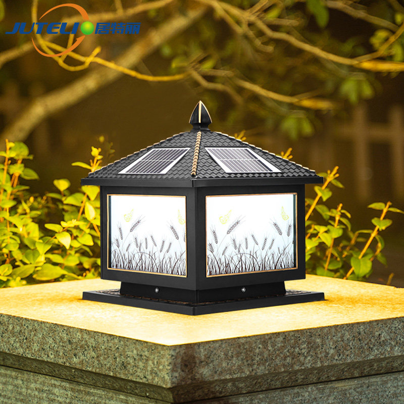 Đèn trụ ngoài trời năng lượng mặt trời phong cách Trung Hoa đèn cổng gatepost hàng rào chống nước đèn trụ sân vườn biệt thự đèn sân đèn gatepost đèn gắn trụ cổng năng lượng mặt trời đèn năng lượng trụ cổng