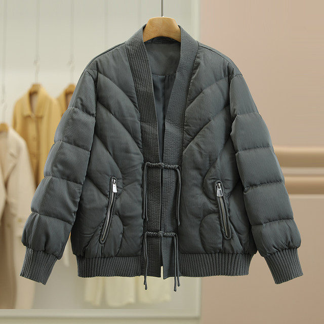 [Ouhai]Duck down Elegant Tassel Button Slimming Warm down Jacket Genuine Product 25 Winter Casual Coat for Women
