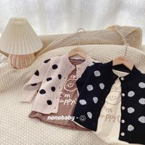 Sticky Rice Moms Clothing Hair Thread Knit Korean Version Sashimi Round Point Long Sleeve Cardiovert 2021 New 100 Hitch Spring Autumn Jacket