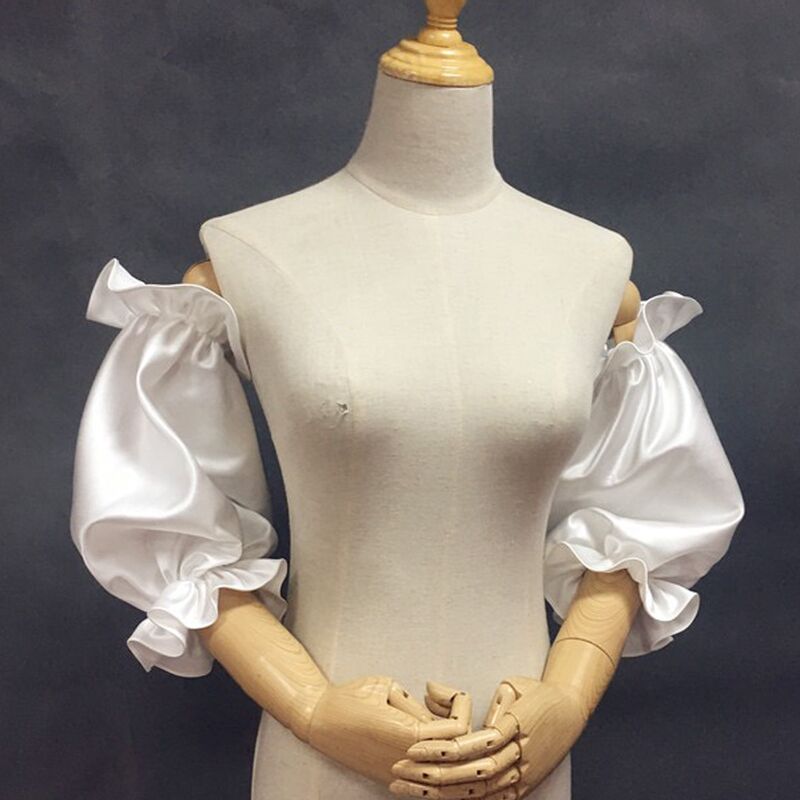 Bridal Gloves, Forest-Style Wedding Dress, Satin Arm-Covering Sleeves, Wedding Dress, Short Sleeves, Puff Sleeves, Individual Sleeves Bridal Gloves, Forest-Style Wedding Dress, Satin Arm-Covering Sleeves, Wedding Dress, Short Sleeves, Puff Sleeves, Individual Sleeves