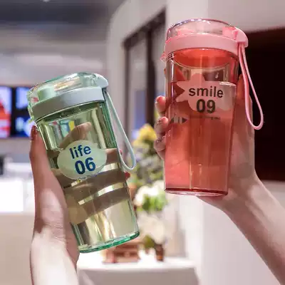 Personality creative plastic water Cup male and female students students fall resistant to simple hipster Moren trend Cup shake Cup
