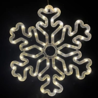 Со снежинками, диаметр 30мм, 30см