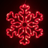 Красный, со снежинками, диаметр 30мм, 30см