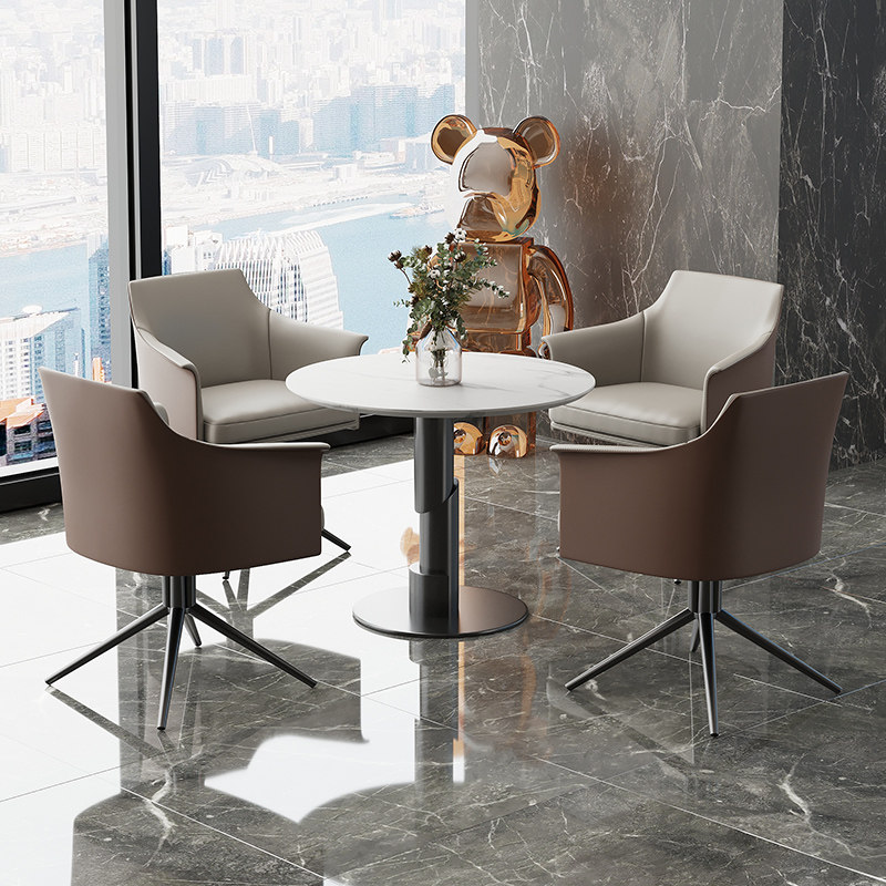 4s店洽谈接待桌椅组合商业办公会客简约美容院商铺休闲一桌四椅