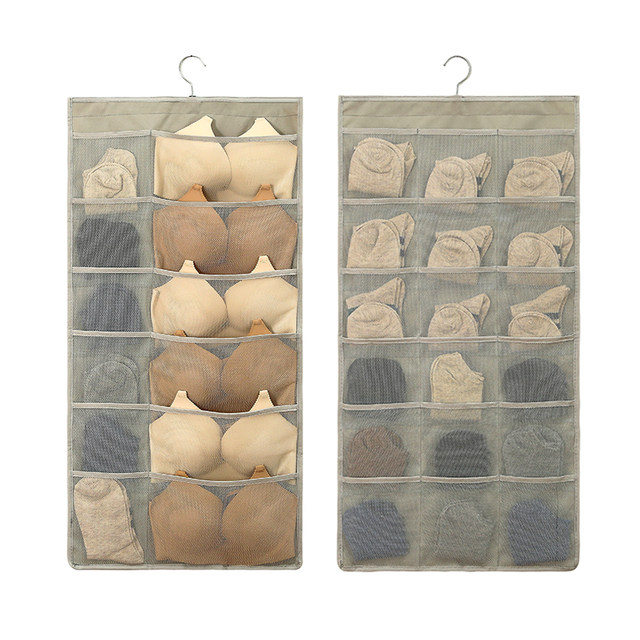 underwear storage hanging bag double-sided hanging bag home wardrobe wall hanging sock storage bag students dormitory