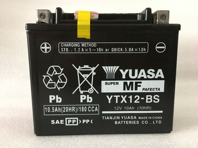 Yuasa Motorcycle Battery Ytx12-Bs for Cfmoto 650 Jiemao/Shark King/Sailboat 250 Sailboat 300 Nk400