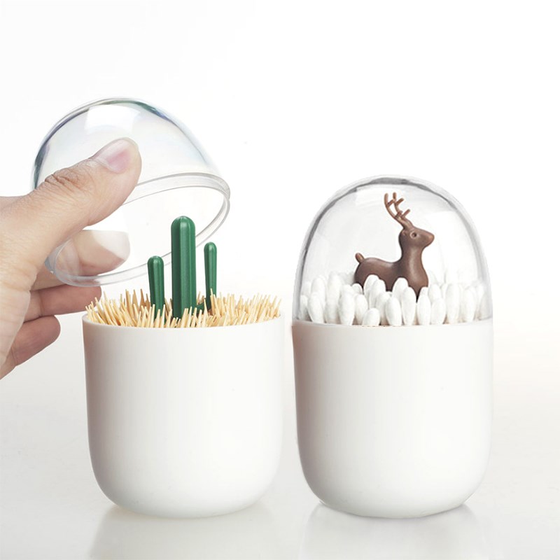 Teenage Heart Small Things Desktop Desktop Cosmetics Shelf storage Box web Red Cotton Stick American Toothpick Box Hotel Special