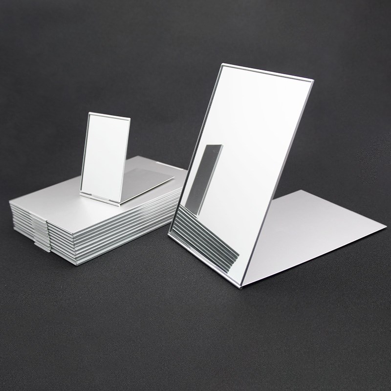 Aluminum Mirror Fold Cute Pocket Small Meme Children Carry-ins Wind Makeup Mirror Portable Ultrathin Trumpet