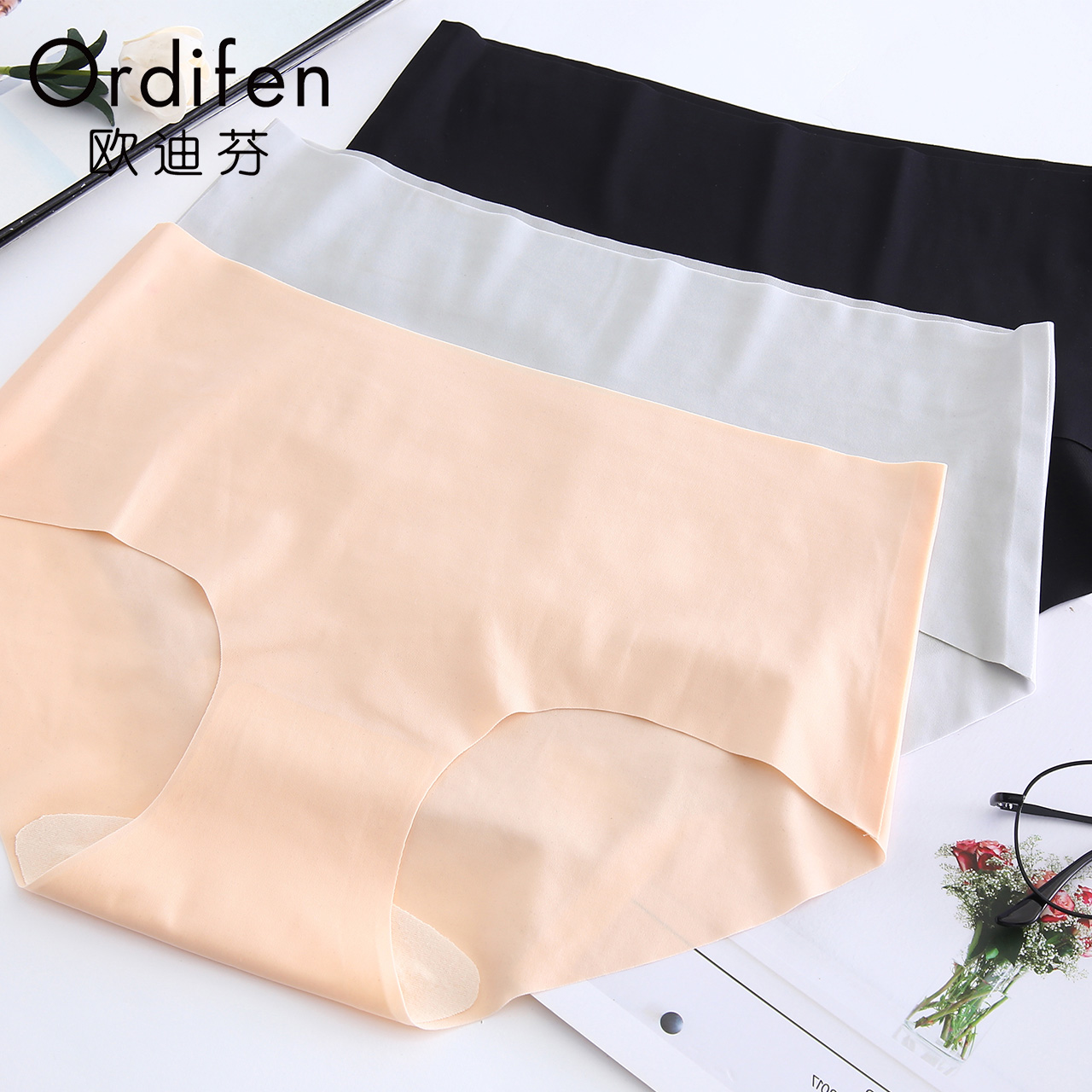 Odiffin 3 trang phục womens giữa eo quần phẳng góc một mảnh thoải mái quần lót khô nhanh không bị kèm ngay đầu XK8A80.