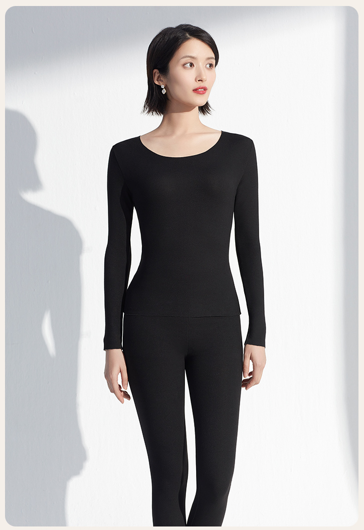 Ordifen 欧迪芬 双面德肤棉感加厚圆领女式保暖衣套装*2套 天猫优惠券折后￥99包邮 3色可选