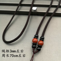 Ping An Fasten Rope Superior Pendant Jade Pei Emerald Men Necklace Rope High-end Woven Decoration Brief quality