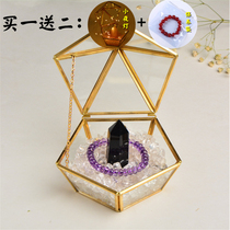 Degaussing stone purification box porch feng shui ornaments home Fortune purification degaussing stone jewelry storage box New