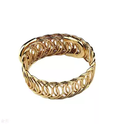 2019 European and American street photography popular hand ornaments metal spring bracelet gold-plated steel wire bracelet