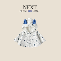 British NEXT baby cloak autumn and winter velvet windproof jacket for men and women one-year-old childrens cloak trend