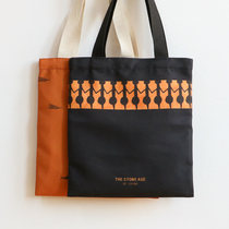 Yizi Wenchuang Canvas Bags Museum National Collection Dance Color Pottery Plate Pattern Printed Single Shoulder Tote Bag