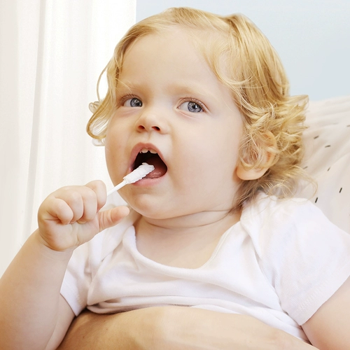 Детские гигиенические оральные хлопковые ватные палочки для новорожденных для раннего возраста, марлевая зубная щетка, 0-1 лет