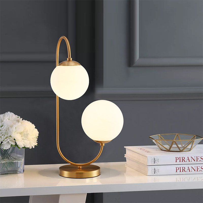 Nordic modern minimal creative personality glass table lamp living room bedroom bed room room simple warm romantic table lamp
