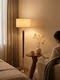 Living Room Floor Lamp Next to the Sofa, High-End Bedroom, French Mid-Century Style, Nordic Fabric Reading Atmosphere Standing Lamp